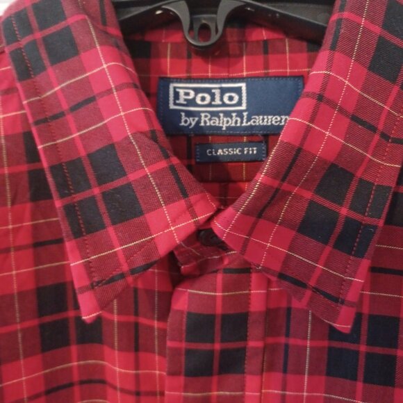 Polo Ralph Lauren Dress Shirt Men Medium Plaid Twill Classic Fit NEW - Picture 4 of 6
